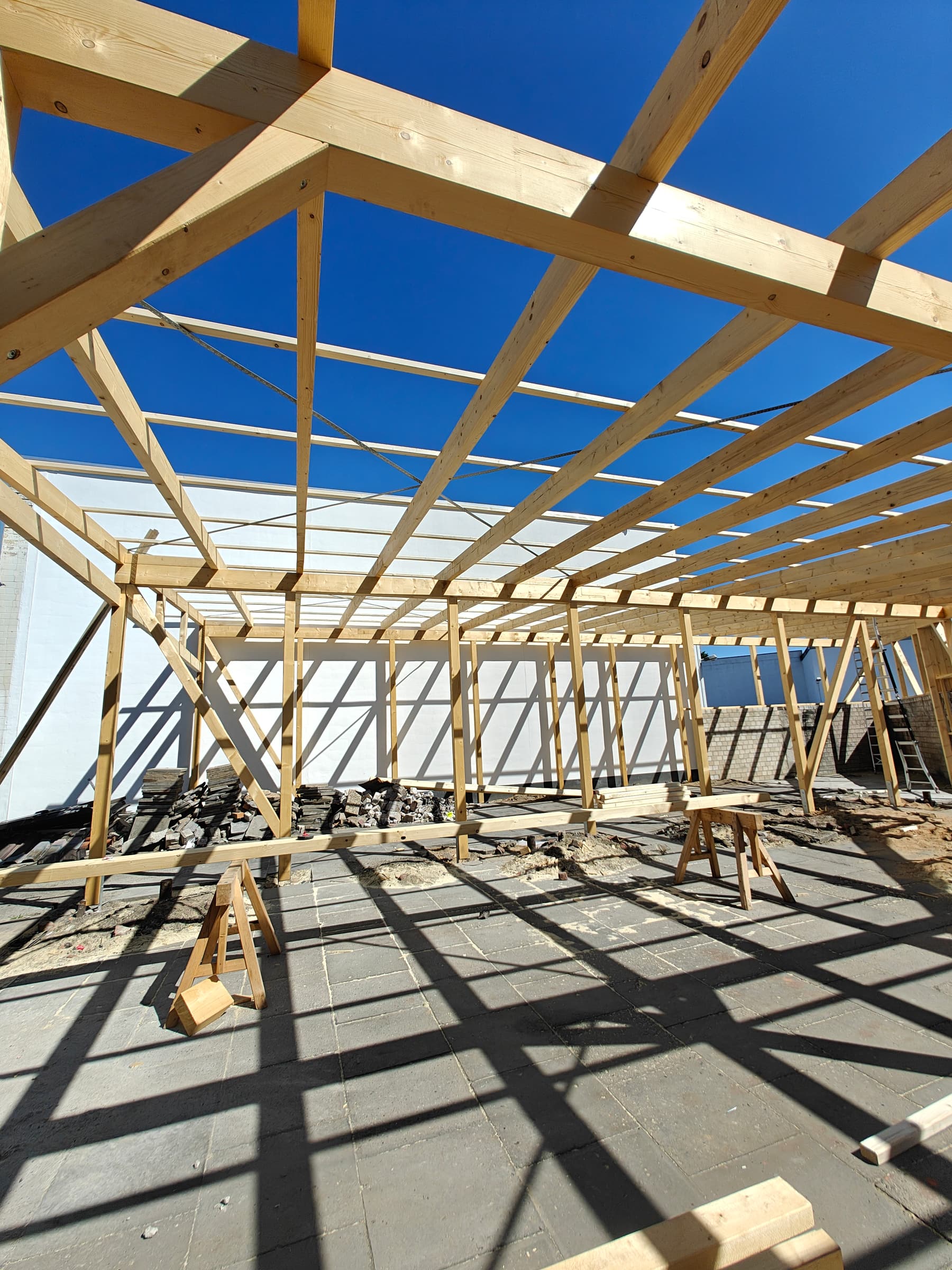 Holzrahmenbau im Rohbau