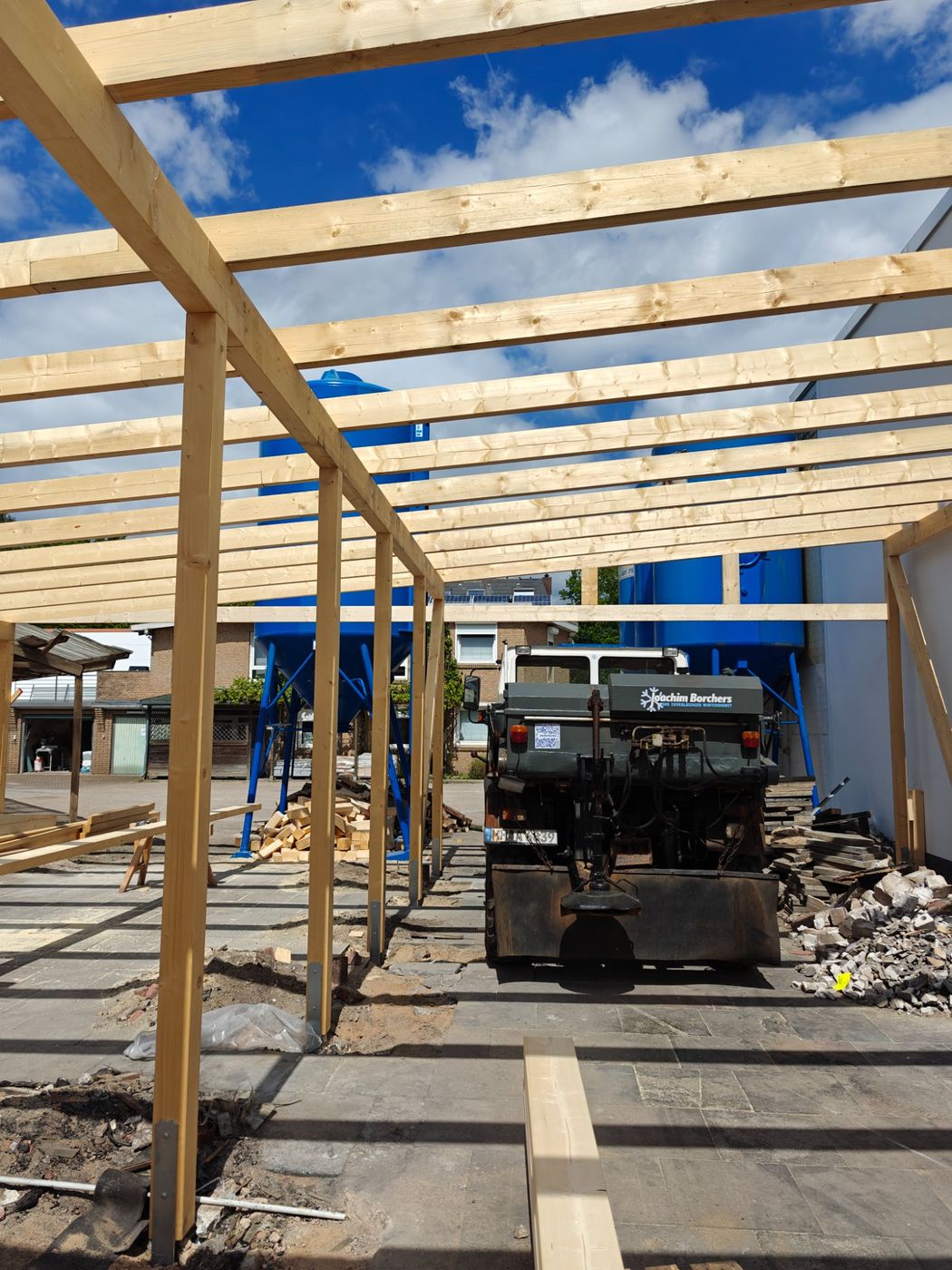 Carport Dachkonstruktion