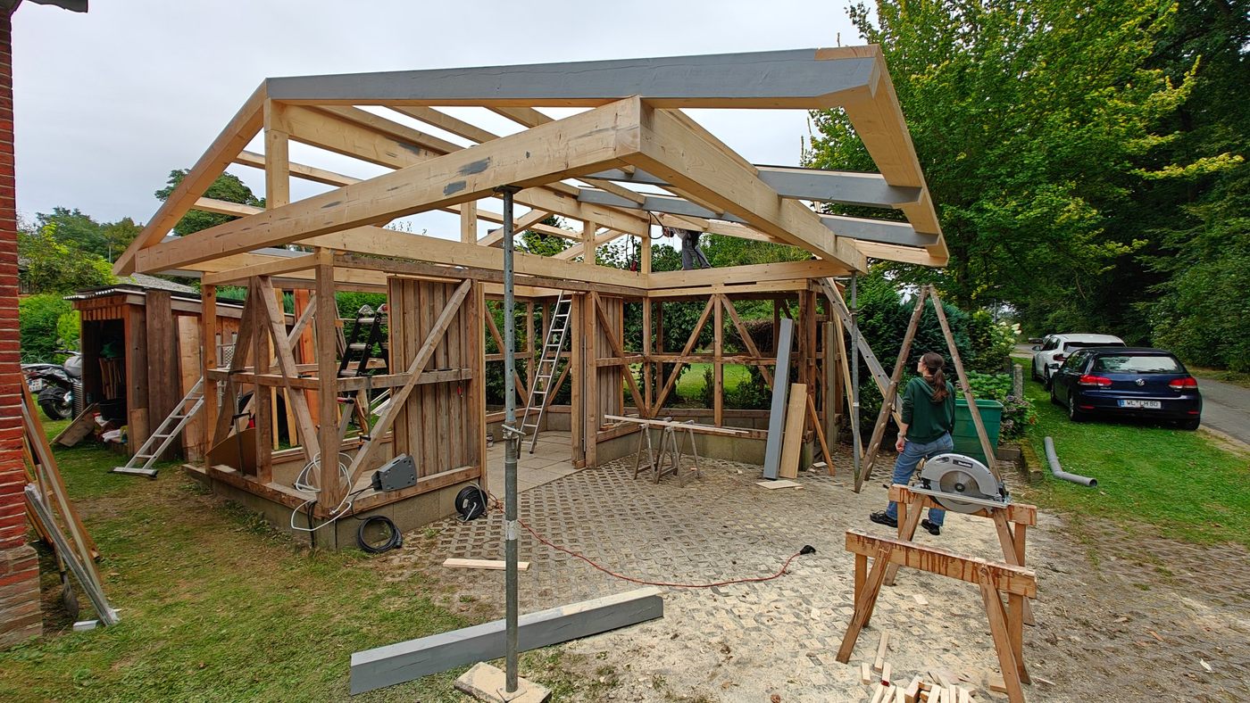 Carport Dachkonstruktion
